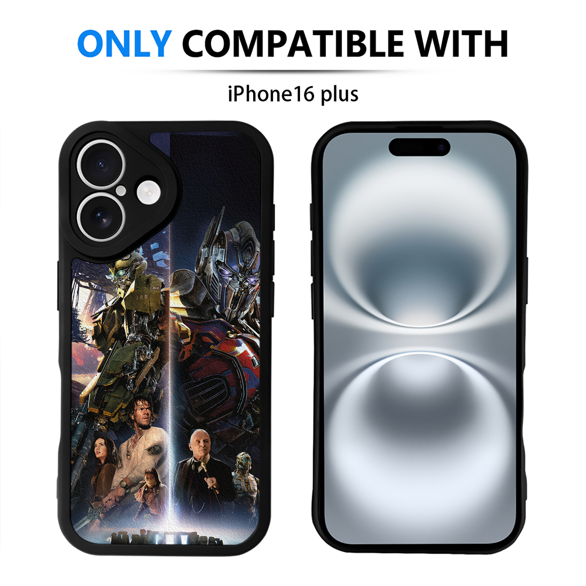 （画像用） Transformers トランスフォーマー 【iPhone 16シリーズ対応】シリコンスマホケース（レザー調） 材質：シリコン